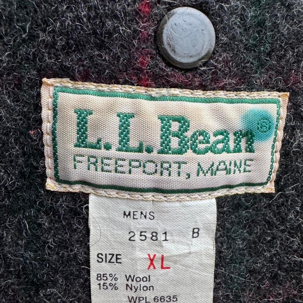 Vintage llbean greyred striped wool blend - Picture 8 of 8
